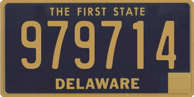 DE license plate 979714