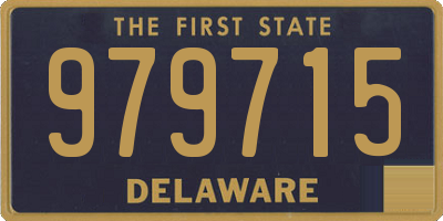 DE license plate 979715