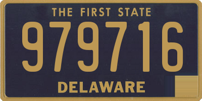 DE license plate 979716