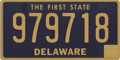 DE license plate 979718