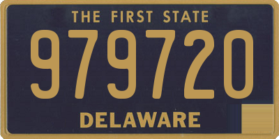 DE license plate 979720