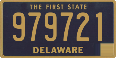 DE license plate 979721