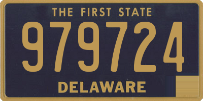 DE license plate 979724