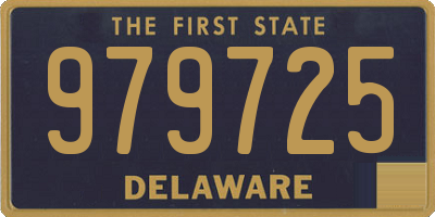 DE license plate 979725