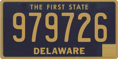 DE license plate 979726