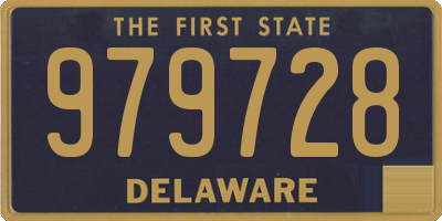 DE license plate 979728