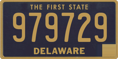 DE license plate 979729