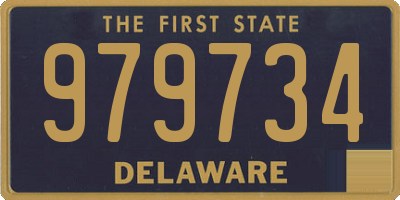 DE license plate 979734