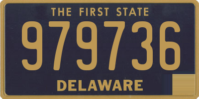 DE license plate 979736