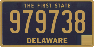 DE license plate 979738