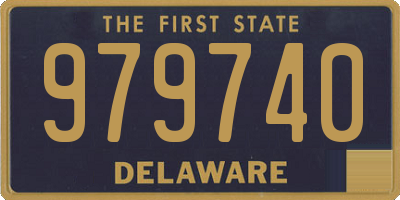 DE license plate 979740