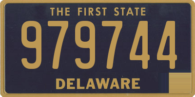 DE license plate 979744