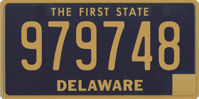 DE license plate 979748