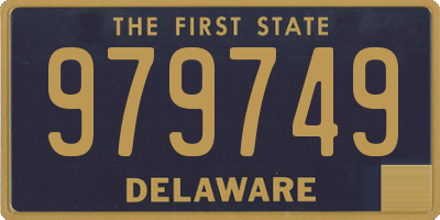 DE license plate 979749