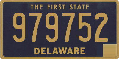 DE license plate 979752