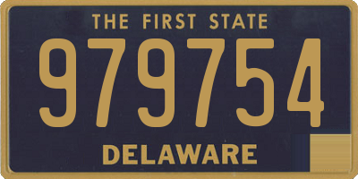 DE license plate 979754