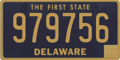 DE license plate 979756