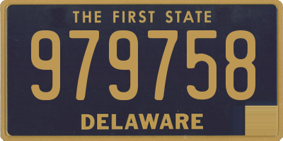 DE license plate 979758