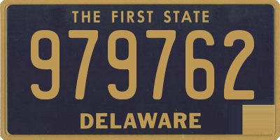 DE license plate 979762