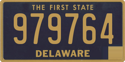 DE license plate 979764