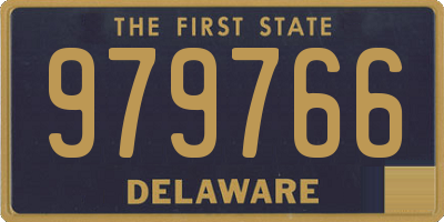 DE license plate 979766