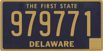 DE license plate 979771