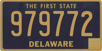 DE license plate 979772