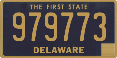 DE license plate 979773