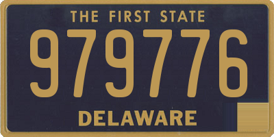 DE license plate 979776