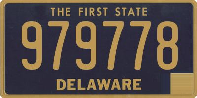 DE license plate 979778