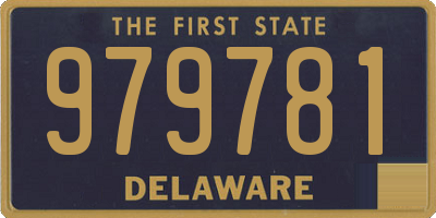 DE license plate 979781