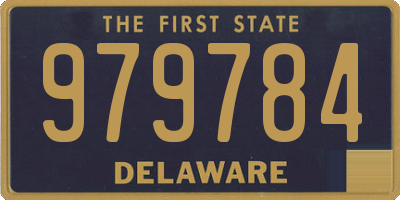 DE license plate 979784