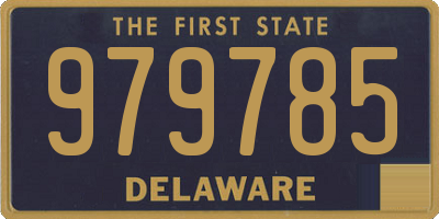 DE license plate 979785