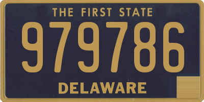 DE license plate 979786