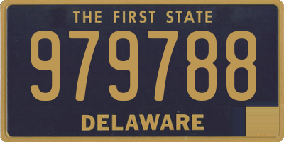 DE license plate 979788