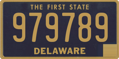 DE license plate 979789