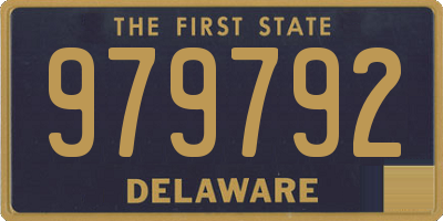 DE license plate 979792