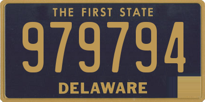 DE license plate 979794