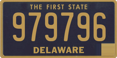 DE license plate 979796