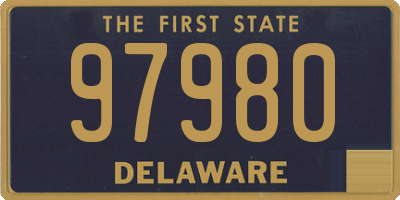 DE license plate 97980