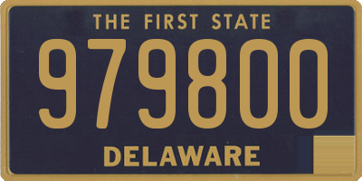 DE license plate 979800