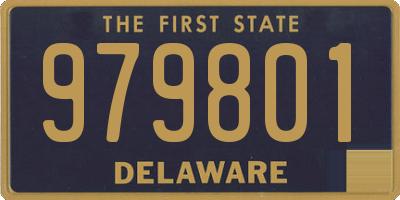 DE license plate 979801