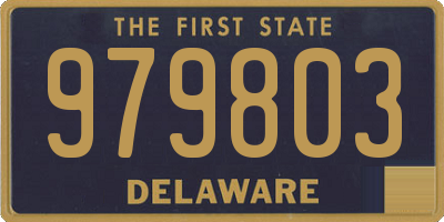 DE license plate 979803