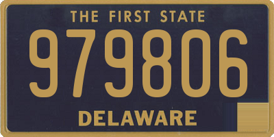 DE license plate 979806