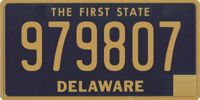 DE license plate 979807