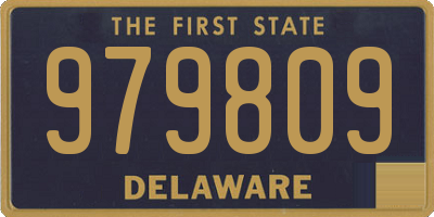 DE license plate 979809