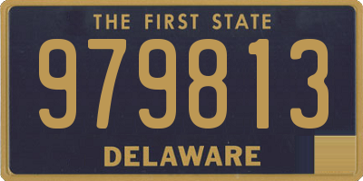 DE license plate 979813