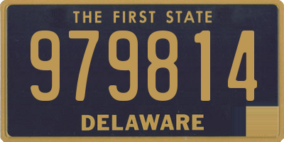 DE license plate 979814