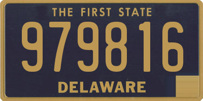 DE license plate 979816