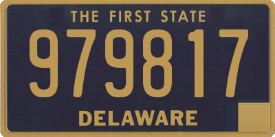 DE license plate 979817